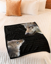 Load image into Gallery viewer, Wolf Grandma Gift For Grandson Believe In Yourself Fleece Blanket
