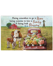 Load image into Gallery viewer, Hereford Cattle Having Someone To Go Is Home Gift For Girls Horizontal Poster
