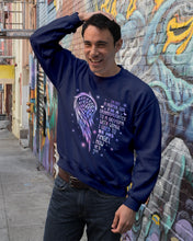 Load image into Gallery viewer, Purple Wings Gift For Angel Grandpa I Used To Be His Angel Sweatshirt
