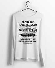Load image into Gallery viewer, A Freaking Awesome Husband Is My Life Unisex Long Sleeve
