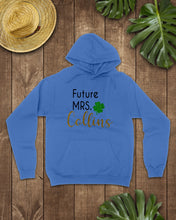 Load image into Gallery viewer, Shamrock Future Mrs Collins St Patrick's Day Hoodie
