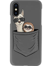 Load image into Gallery viewer, Cool Llama And Sloth In Pocket Meaningful Gift Phone case
