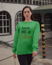Load image into Gallery viewer, Shamrock Future Mrs Collins St Patrick's Day Unisex Long Sleeve
