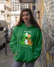 Load image into Gallery viewer, Lovely Cat And Balloons Happy St Patrick's Day Gift For Cat Lovers Hoodie
