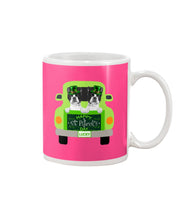 Load image into Gallery viewer, Boston Terrier Let's Go Travel Green Car St Patrick's Day Gift For Dog Lovers Mug
