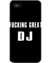 Load image into Gallery viewer, Fucking Great DJ Black And White Printed Mug Phone case

