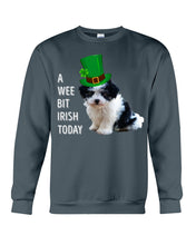 Load image into Gallery viewer, Mal-Shi Irish Today St. Patrick's Day Printed Mug Sweatshirt
