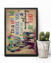 Load image into Gallery viewer, Autism Elephant In A World Where You Can Be Anything Be Kind Vertical Poster
