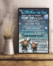 Load image into Gallery viewer, Turtle Daughter In Law Gift For Mother In Law My Love For Your Son Has Grown Vertical Poster
