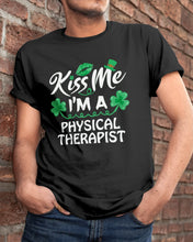 Load image into Gallery viewer, Physical Therapist Green Lip Shamrock St. Patrick's Day Color Changing Mug Guys Tee
