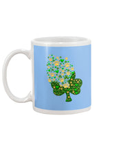 Load image into Gallery viewer, Dog Paws And Clover Shamrock Design St Patrick's Day Gift For Dog Lovers Mug
