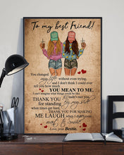 Load image into Gallery viewer, Gift For BFF Thank You For Making Me Laugh Vertical Poster
