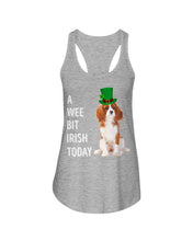 Load image into Gallery viewer, Cavalier King Charles Spaniel Irish Today Green St. Patrick's Day Printed Mug Ladies Flowy Tank
