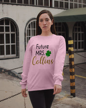 Load image into Gallery viewer, Shamrock Future Mrs Collins St Patrick's Day Unisex Long Sleeve
