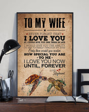 Load image into Gallery viewer, Turtle Never Forget I Love You Gift For Wife Vertical Poster
