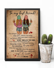 Load image into Gallery viewer, Gift For BFF Thank You For Making Me Laugh Vertical Poster
