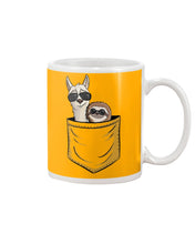 Load image into Gallery viewer, Cool Llama And Sloth In Pocket Meaningful Gift Mug
