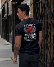 Load image into Gallery viewer, Gift For Grandpa A Big Piece Of My Heart Lives Guys V-Neck
