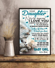 Load image into Gallery viewer, Always Be My Baby Girl Wolf Mom Gift For Daughter Vertical Poster
