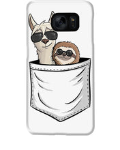 Load image into Gallery viewer, Cool Llama And Sloth In Pocket Meaningful Gift Phone case
