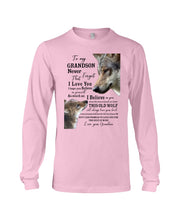 Load image into Gallery viewer, Wolf Grandma Gift For Grandson Believe In Yourself Unisex Long Sleeve
