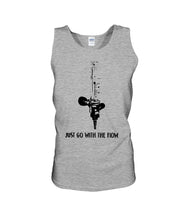 Load image into Gallery viewer, Just Go With The Flow Black And White Special Gift For Men Unisex Tank Top
