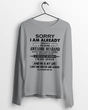 Load image into Gallery viewer, A Freaking Awesome Husband Is My Life Unisex Long Sleeve
