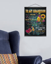 Load image into Gallery viewer, Pink Butterflies Sunflower I'll Stay There Forever Grandma Gift For Grandson Matte Canvas
