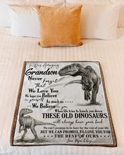 Load image into Gallery viewer, Papa And Gigi Gift For Grandson T Rex The Rest Of Mine Fleece Blanket

