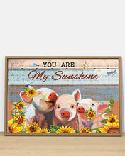 Load image into Gallery viewer, Music Sheet You Are My Sunshine Cute Pig Horizontal Poster
