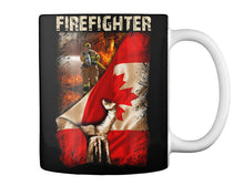 Load image into Gallery viewer, Firefighter Behind Canada Flag Gift For Firefighter Mug
