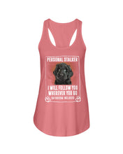 Load image into Gallery viewer, Labradoodle Personal Stalker St. Patrick's Day Printed Mug Ladies Flowy Tank
