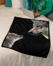 Load image into Gallery viewer, Wolf Grandma Gift For Grandson Believe In Yourself Fleece Blanket
