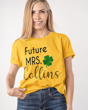 Load image into Gallery viewer, Shamrock Future Mrs Collins St Patrick's Day Guys Tee
