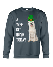 Load image into Gallery viewer, White Siberian Husky Irish Today Dog Lovers St. Patrick's Day Printed Mug Sweatshirt
