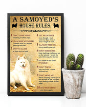 Load image into Gallery viewer, Samoyed's House Rules Gift For Dog Lovers Vertical Poster
