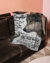 Load image into Gallery viewer, Wolf Papa Gift For Daughter Love You For The Rest Of Mine Fleece Blanket
