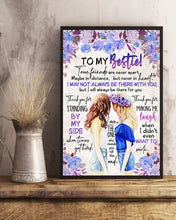 Load image into Gallery viewer, Thank For Standing By My Side Flower Gift For Bestie Vertical Poster
