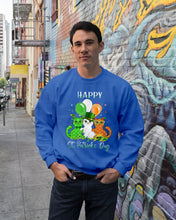 Load image into Gallery viewer, Lovely Cat And Balloons Happy St Patrick's Day Gift For Cat Lovers Sweatshirt
