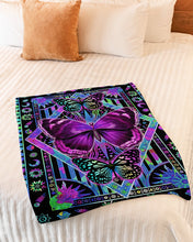 Load image into Gallery viewer, I Love Butterfly Purple Pattern Meaningful Gift Fleece Blanket
