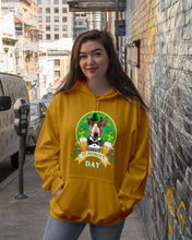 Load image into Gallery viewer, Bull Terrier With Beer Celebrate St Patrick's Day Gift For Dog Lovers Hoodie
