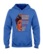 Load image into Gallery viewer, Im An October Woman I Have Three Sides Birthday Gift Hoodie
