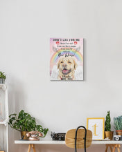 Load image into Gallery viewer, Custom Name Gift For Dog Lovers Golden Retriever Don't Cry For Me Matte Canvas
