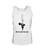 Load image into Gallery viewer, Just Go With The Flow Black And White Special Gift For Men Unisex Tank Top
