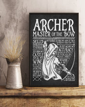 Load image into Gallery viewer, Archery Master Of The Bow Black Background Vertical Poster
