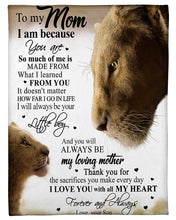 Load image into Gallery viewer, Lion Son Gift For Mom I Love You Always Fleece Blanket
