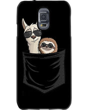 Load image into Gallery viewer, Cool Llama And Sloth In Pocket Meaningful Gift Phone case
