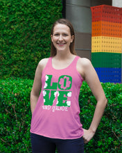 Load image into Gallery viewer, 2nd Grade Love White Clover St Patrick's Day Gift For Teacher Ladies Flowy Tank
