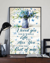 Load image into Gallery viewer, I Loved You Your Whole Life Miss You For The Rest Of Mine Blue Butterfly Vertical Poster
