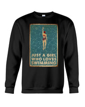 Load image into Gallery viewer, Just A Girl Who Loves Swimming Gift For Girls Sweatshirt
